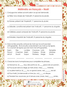 Mélimélo en français – Noël