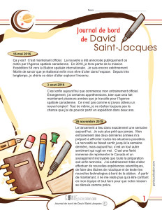 Journal de bord de David Saint-Jacques