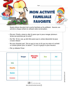 Mon activité familiale favorite