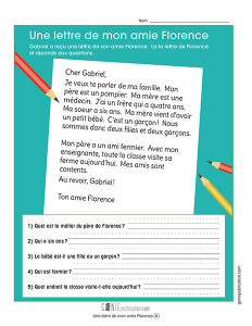 Une lettre de mon amie Florence