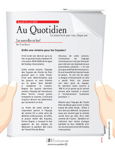 Journal Au Quotidien