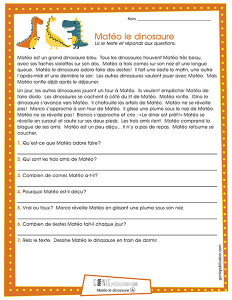 Matéo le dinosaure