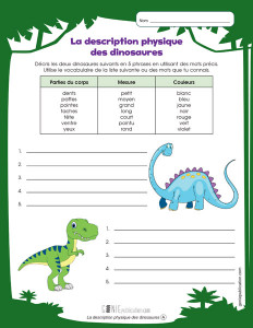 La description physique des dinosaures