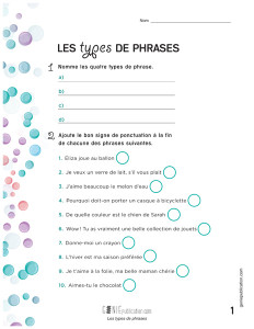 Les types de phrases