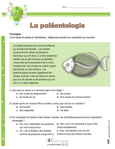 La paléontologie
