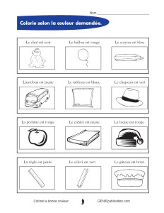 Colorie selon la couleur demandée