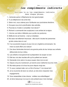 Repérer les compléments indirects