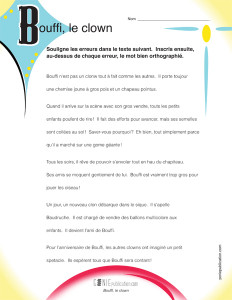 Bouffi, le clown
