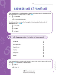 Expressions et fractions