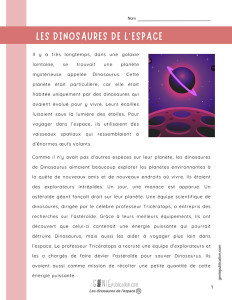 Les dinosaures de l’espace