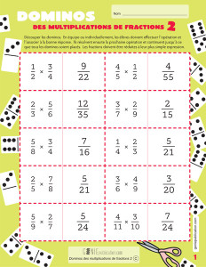 Dominos - Multiplications de fractions 2