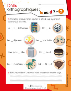 Défis orthographiques : « b » ou « d » ? – 7