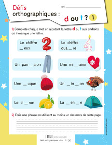 Défis orthographiques : « d » ou « t » ? - 1