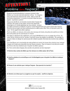 Attention ! Problème dans l’espace !