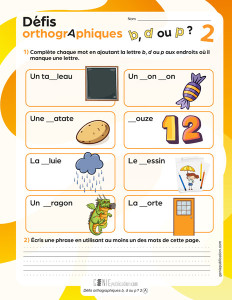 Défis orthographiques « b », « d » ou « p » ? - 2