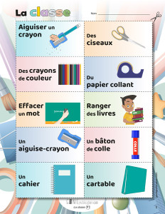 Étiquettes-mots – La classe
