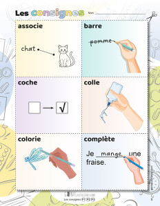 Étiquettes-mots – Les consignes