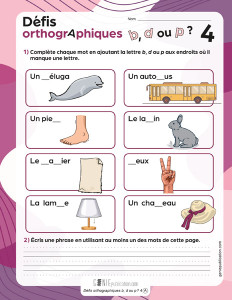 Défis orthographiques : « b », « d » ou « p » ? – 4