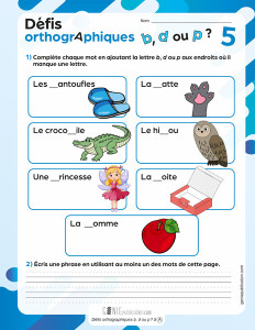 Défis orthographiques : « b », « d » ou « p » ? – 5