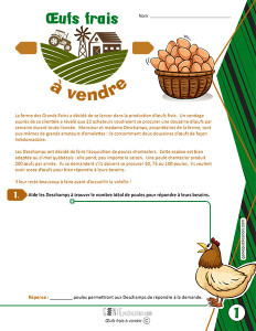 Œufs frais à vendre