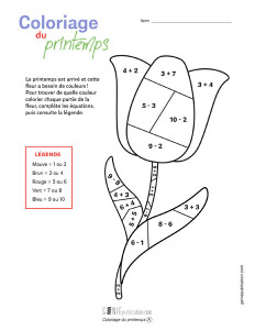 Coloriage du printemps