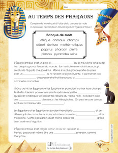 Au temps des pharaons