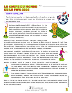 La Coupe du Monde de la FIFA 2026 - 2