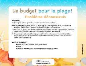 Un budget pour la plage !