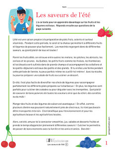 Les saveurs de l’été