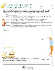 La partie de golf amicale