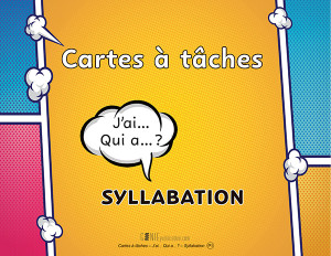 Cartes à tâches – J’ai… Qui a… ? – Syllabation