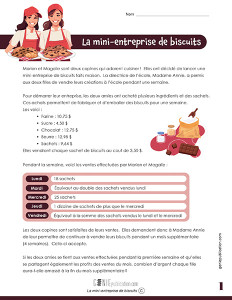 La mini-entreprise de biscuits
