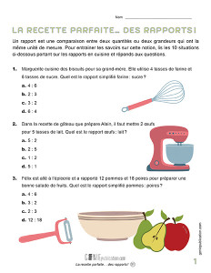 La recette parfaite… des rapports !
