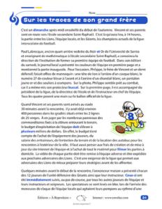 Sur les traces de son grand frère
