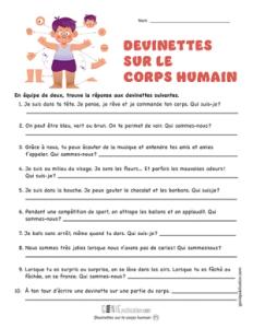 Devinettes sur le corps humain
