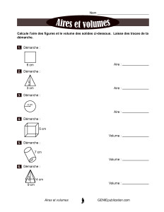 Aires et volumes