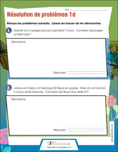 Résolution de problèmes 1d