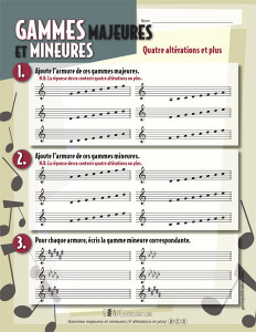 Gammes majeures et mineures (4 altérations et plus)