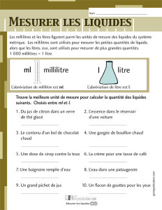 Mesurer des liquides