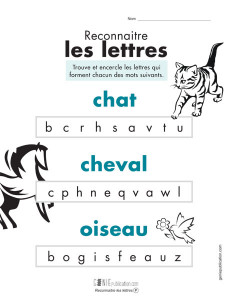 Reconnaitre les lettres