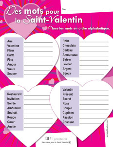 Des mots pour la Saint-Valentin