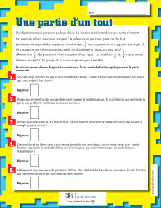 Une partie d'un tout