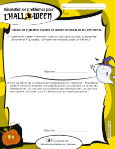Résolution de problèmes pour l'Halloween