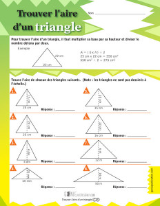 Trouver l'aire d'un triangle