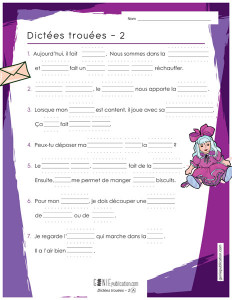 Dictées trouées 2