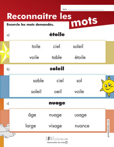 Reconnaitre les mots