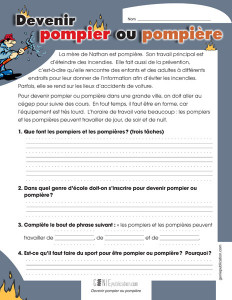 Devenir pompier ou pompière