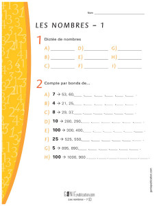 Les nombres 1