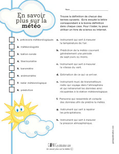 En savoir plus sur la météo