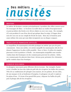 Des métiers inusités